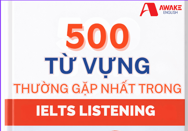 Tải ngay Ebook 500 từ vựng  thường gặp trong IELTS Listening